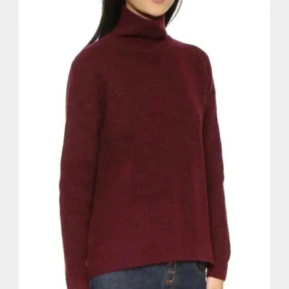 Madewell Waffle Knit Pullover Wool Alpaca Blend Turtleneck Sweater - Picture 1 of 7